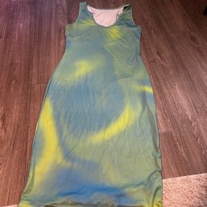 Multicolor body con from blush mark